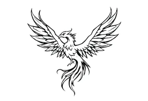 Phoenix rising tattoo idea