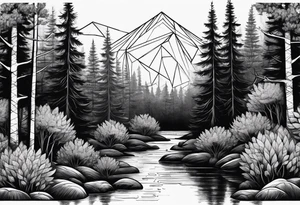 Dense forest tattoo idea