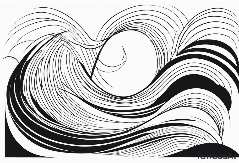 Abstract Waves tattoo idea