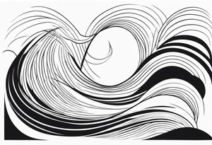 Abstract Waves tattoo idea