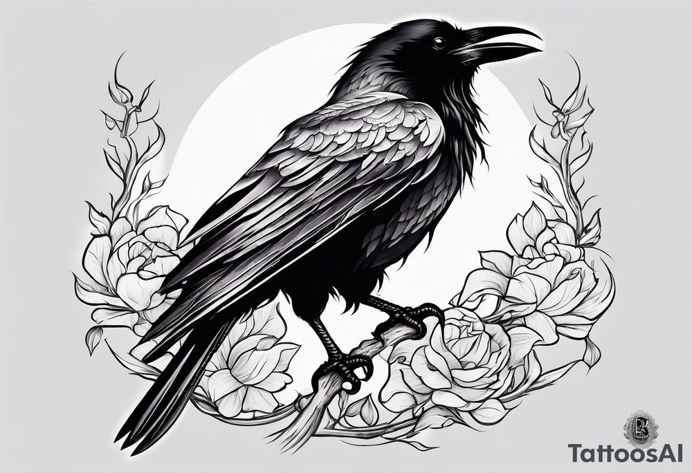 raven tattoo idea