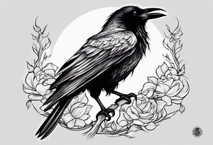 raven tattoo idea