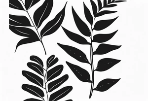 Lush Fern Leaves tattoo idea