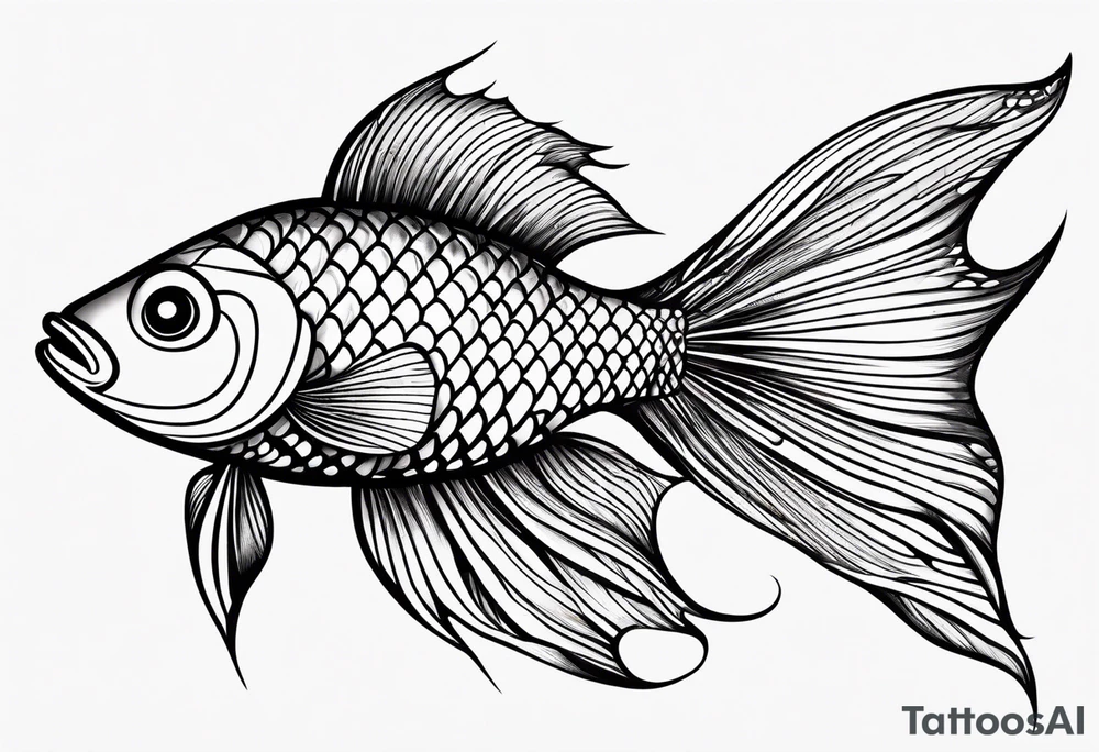 small fish tatoo, artistic, lines only tattoo idea small fish tatoo, artistic, lines only tattoo idea