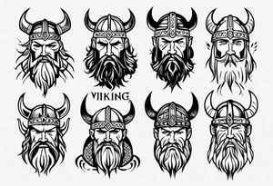 Viking face tattoo idea