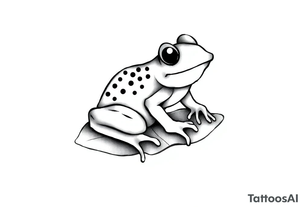 Frog on a lilly pad tattoo idea