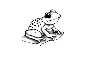 Frog on a lilly pad tattoo idea