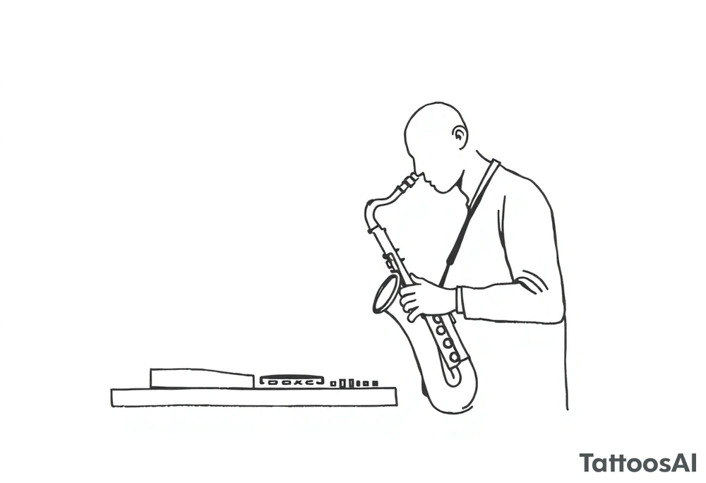 disk jockey, saxophone tattoo idea