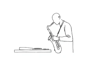 disk jockey, saxophone tattoo idea