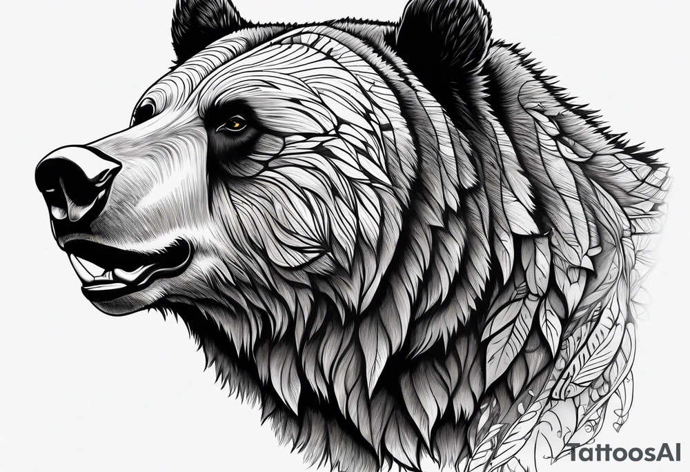 Grizzly bear tattoo idea