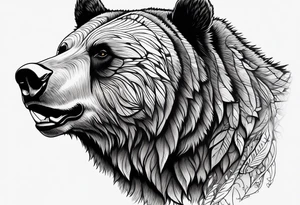 Grizzly bear tattoo idea