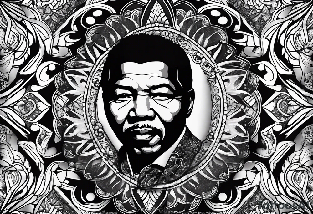 mandela patterns for leg sleeve tattoo idea
