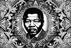 mandela patterns for leg sleeve tattoo idea