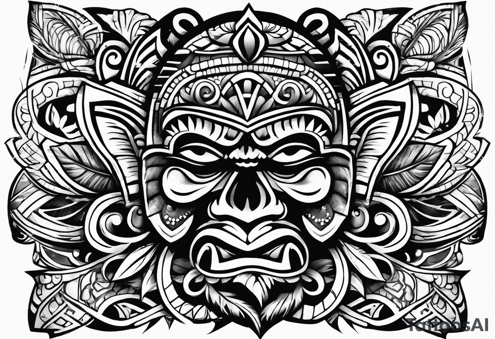 hawaiian tiki tattoo idea