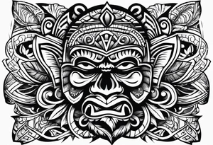 hawaiian tiki tattoo idea