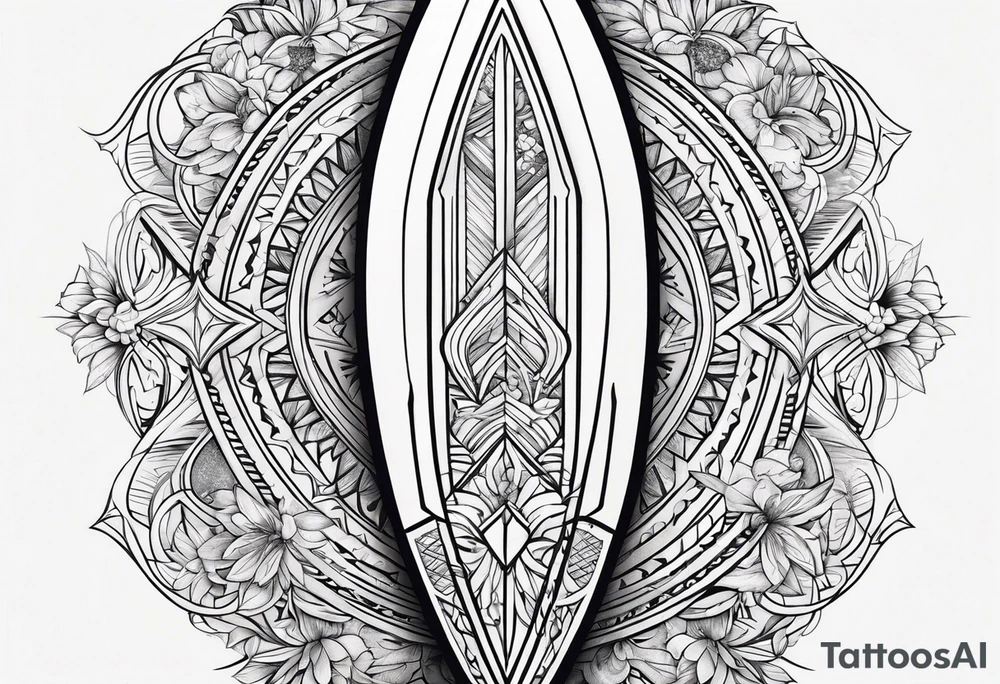 Surfboard tattoo idea