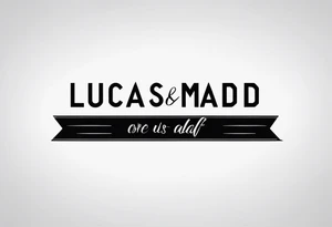 minimalist  tattoo for couples (half mom and half dad), of our son's name "Lucas" tattoo idea