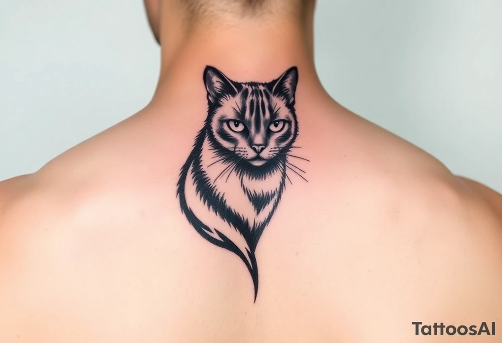 black cat tattoo idea
