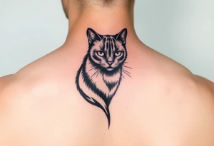 black cat tattoo idea