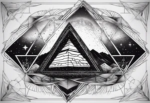 I want a sleeve having to do with being open minded, questioning everything, and challenging beliefs. I am into black holes and the Big Bang along with mathematics and the pyramids. tattoo idea