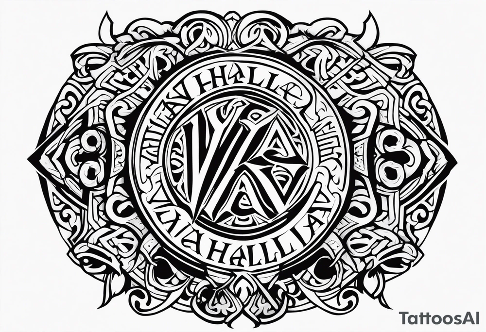 Valhalla viking gods tattoo idea