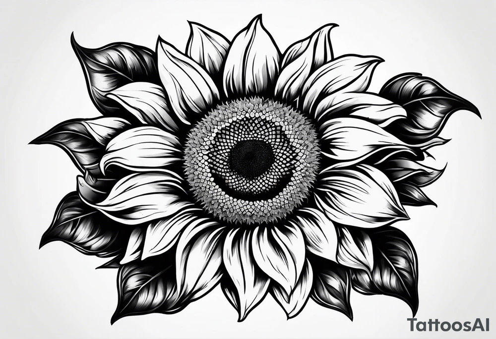 a sunflower tattoo idea