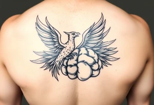 Phoenix rising out of a brain tattoo idea