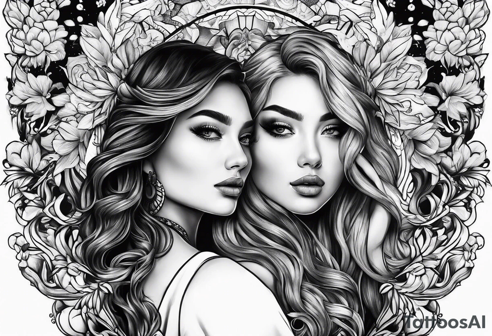 Son and daughter tattoo idea
