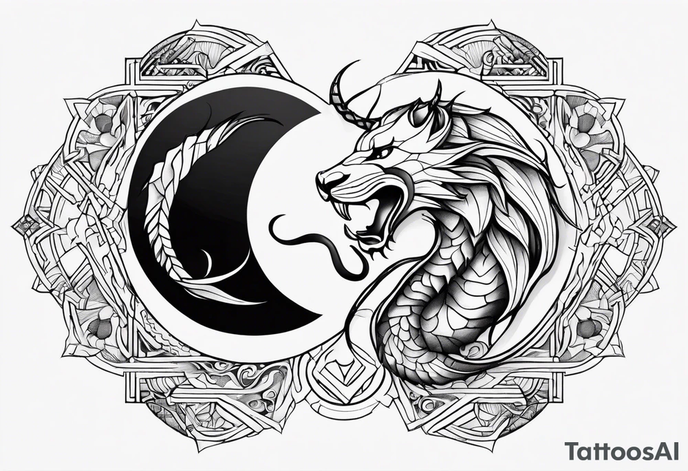 Yin yang Scorpio leo scorpio tattoo idea