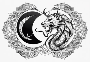 Yin yang Scorpio leo scorpio tattoo idea