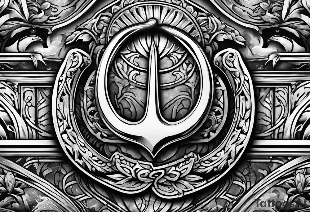 Horseshoe and mud tracks tattoo idea