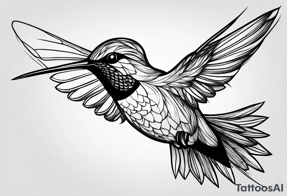 humming bird tattoo idea