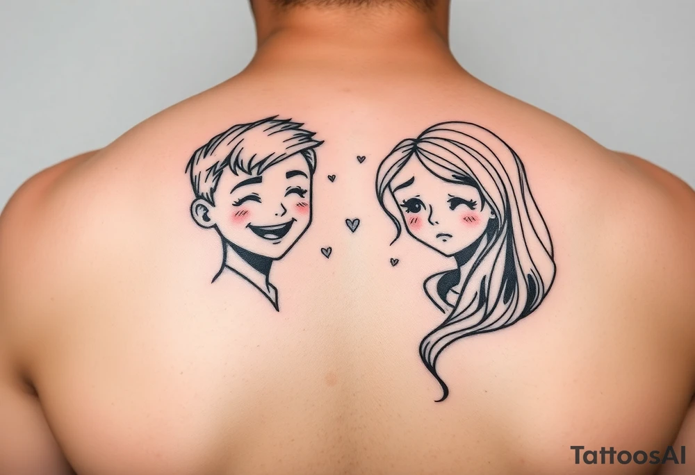 happy and sad together tattoo idea