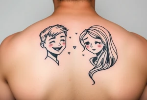happy and sad together tattoo idea