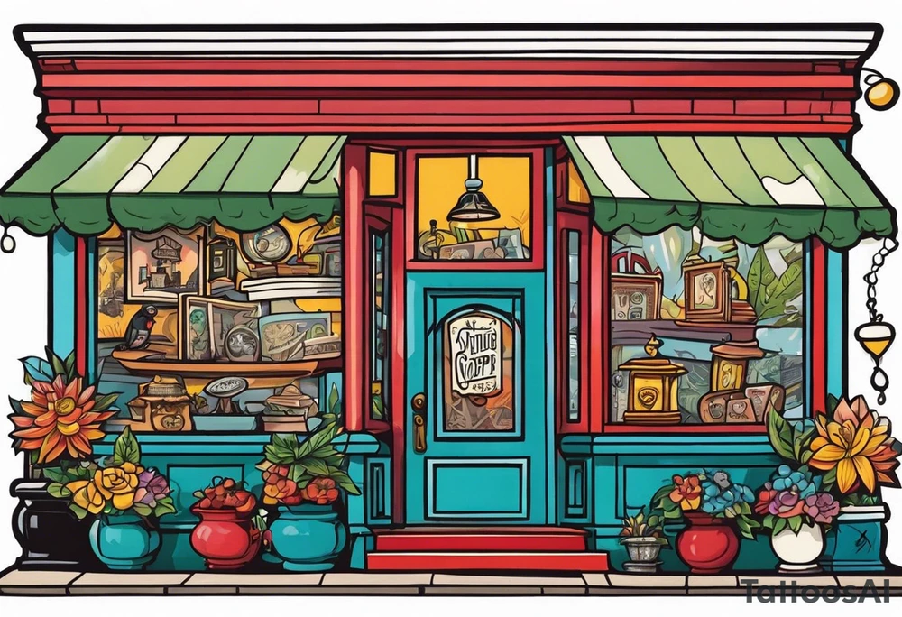 antique shop tattoo idea