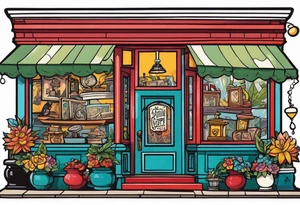 antique shop tattoo idea