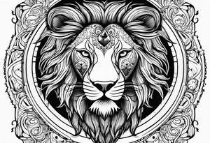 Leo zodiac symbol tattoo idea