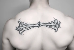 Forearm bones thru ripped skin tattoo idea