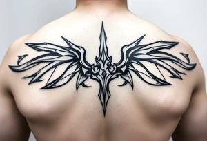 Bold Tribal half sleeve tattoo idea