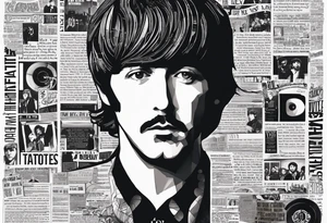 The lyrics “I read the news today, oh boy” from A Day in The Life by the Beatles involving newspaper imagery. tattoo idea