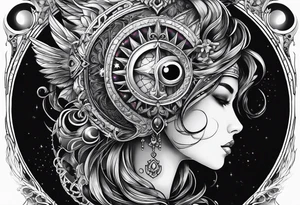 sacred moon tattoo idea