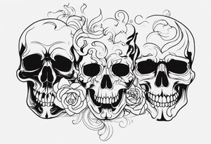Smoke skulls tattoo idea