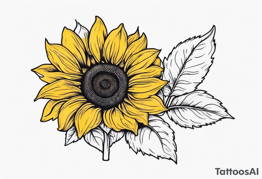 a sunflower tattoo idea