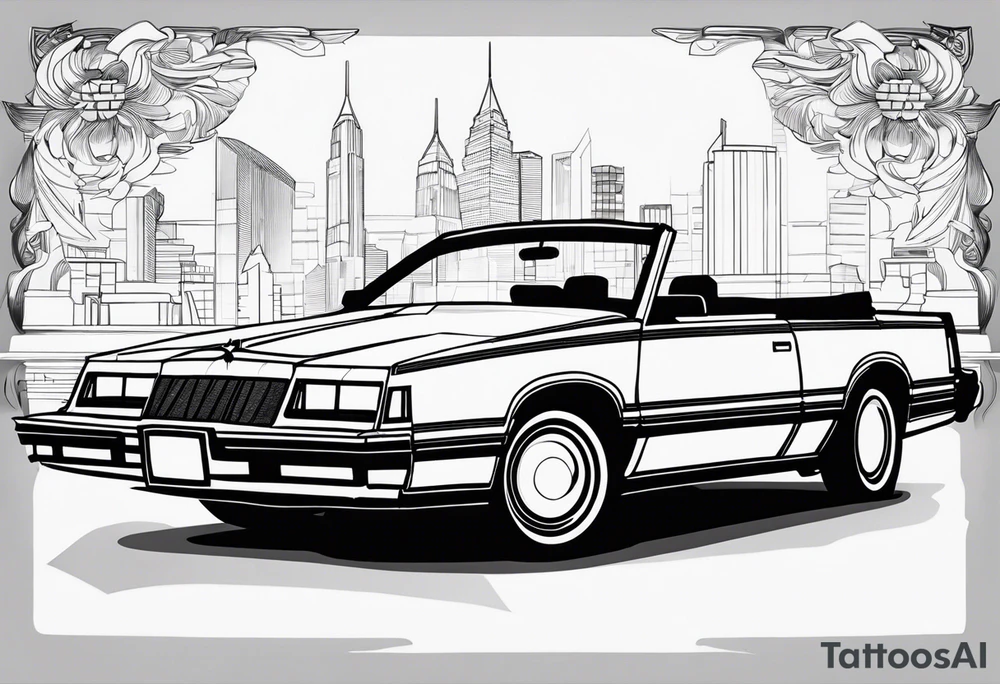 1984 Chrysler lebaron convertible tattoo idea
