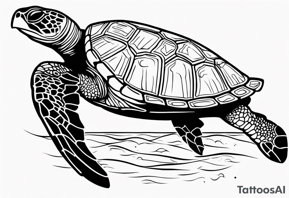 Sea turtle tattoo idea