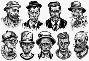 dejected looking man tattoo idea