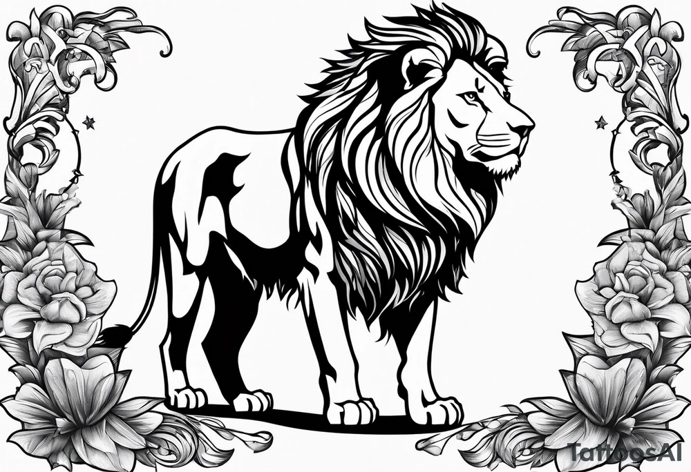 Lion profil tattoo idea