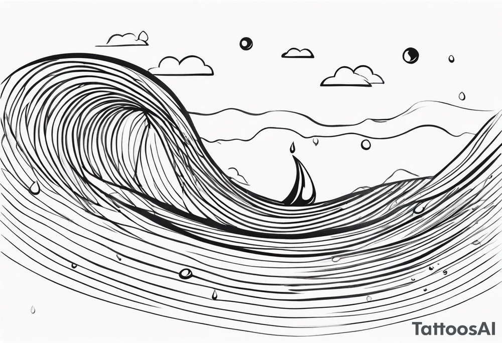 water drop falling into ocean tattoo idea