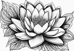 3 simple water lillie’s becoming more bloomed tattoo idea