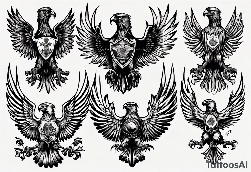 russian eagle tattoo idea